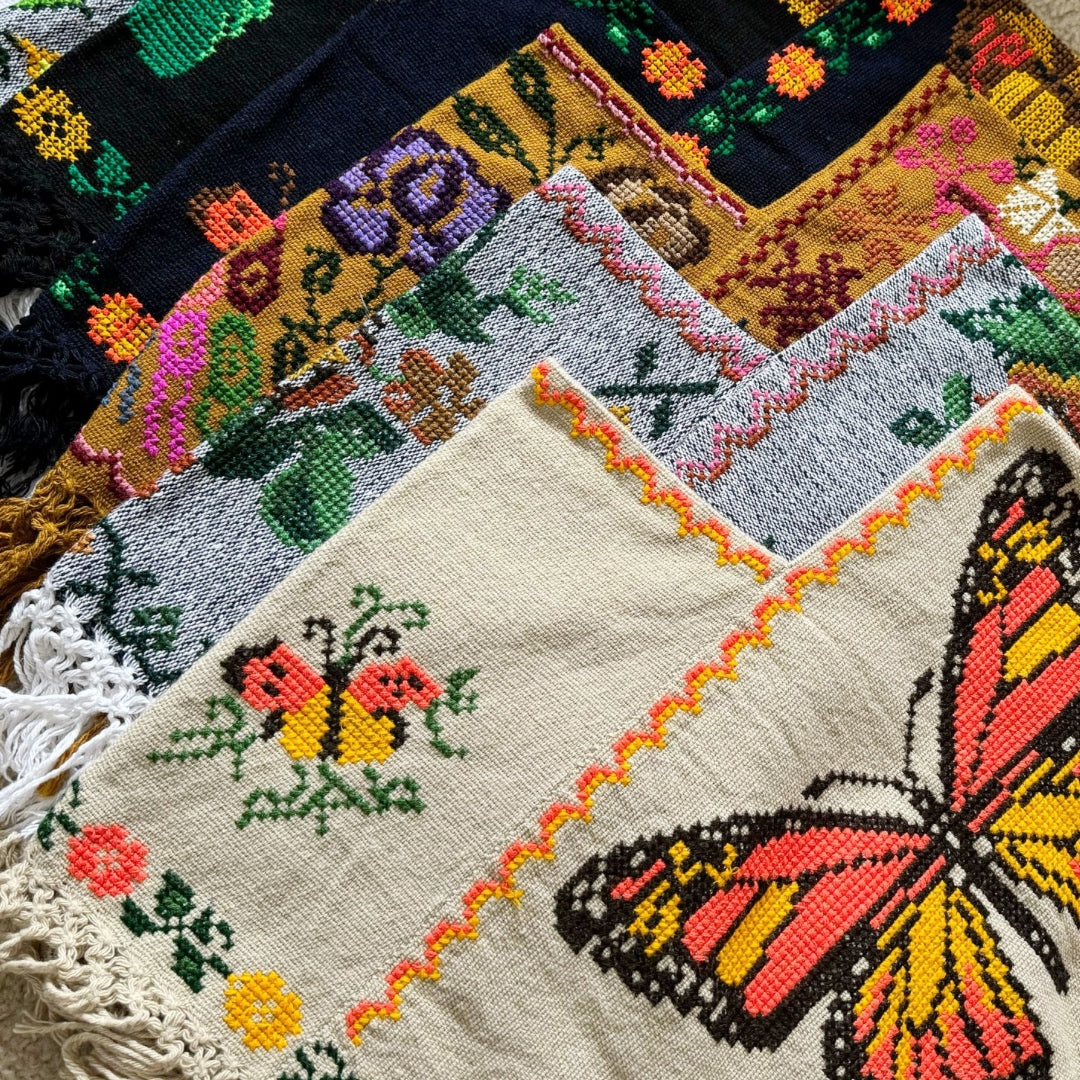 Hand Embroidered Mexican Ponchos